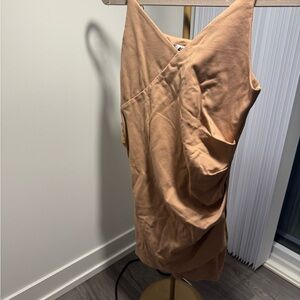 Elegant Tan Sleeveless Dress